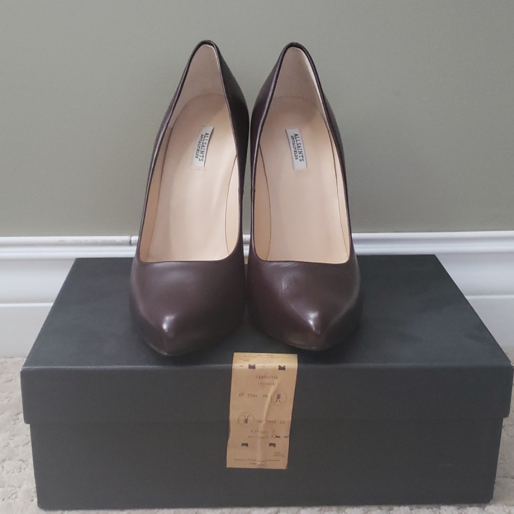 All Saints Pumps Burgandy size37